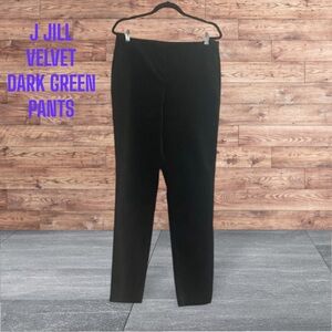 J. Jill Velvet Dark Green Pants
